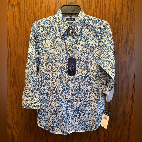 Chaps Tops - Chaps Women's Button Up Floral Shirt-New